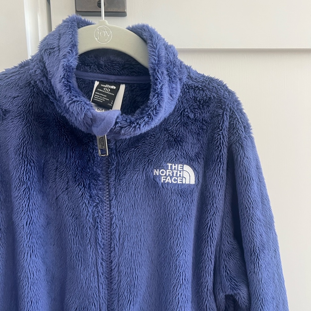The North Face Navy Fleece Jacket Girls size 12 large